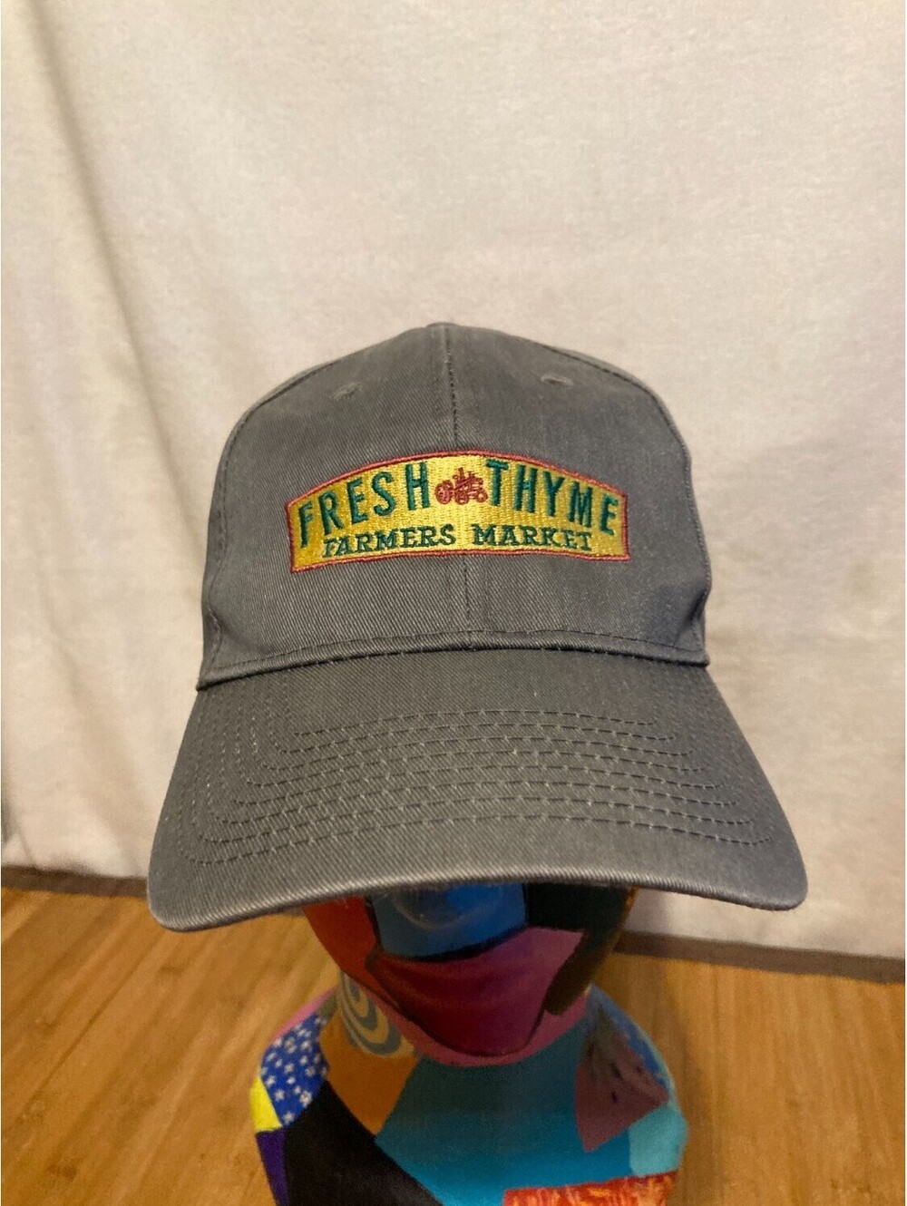 Port Authority Fresh Thyme Farmers Market Gray Baseball Cap Adjustable hat